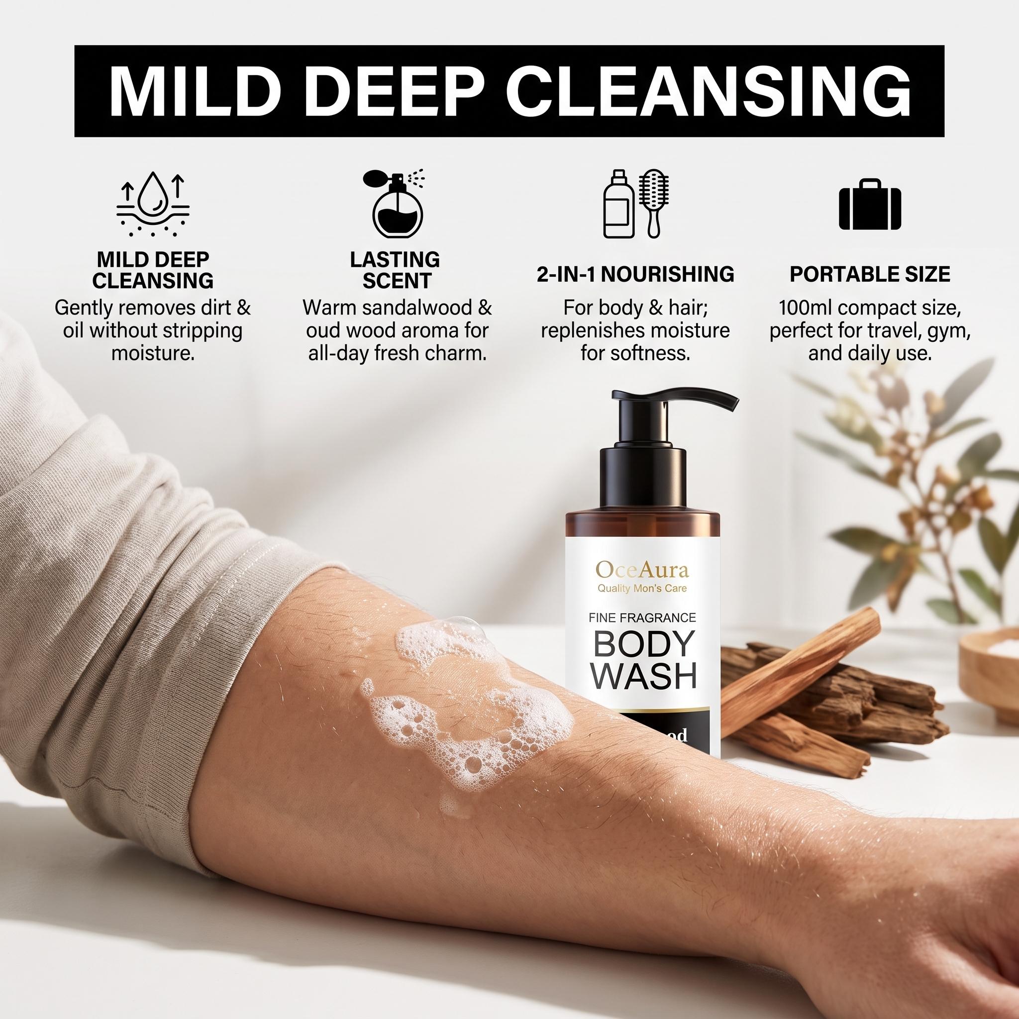 OceAura Sandalwood Body Wash O – Perfume Fragrance Body Wash recenzja i cena